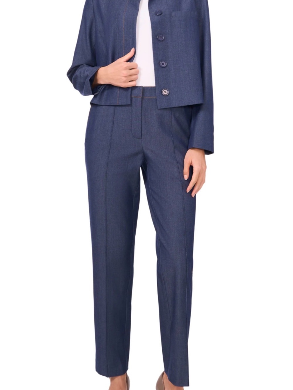 Halogen Dark Navy Women's Two-Piece Pant Suit